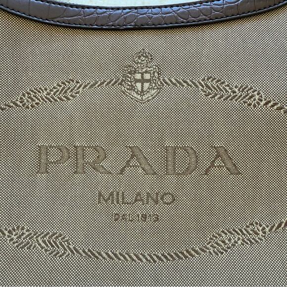PRADA hobo canvas bag Vintage Authentic - Picture 2 of 13